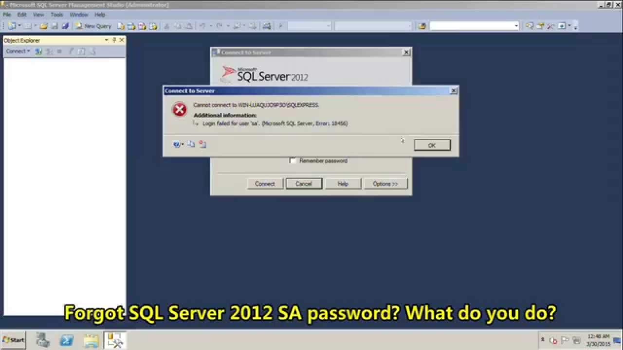 lost sql server password